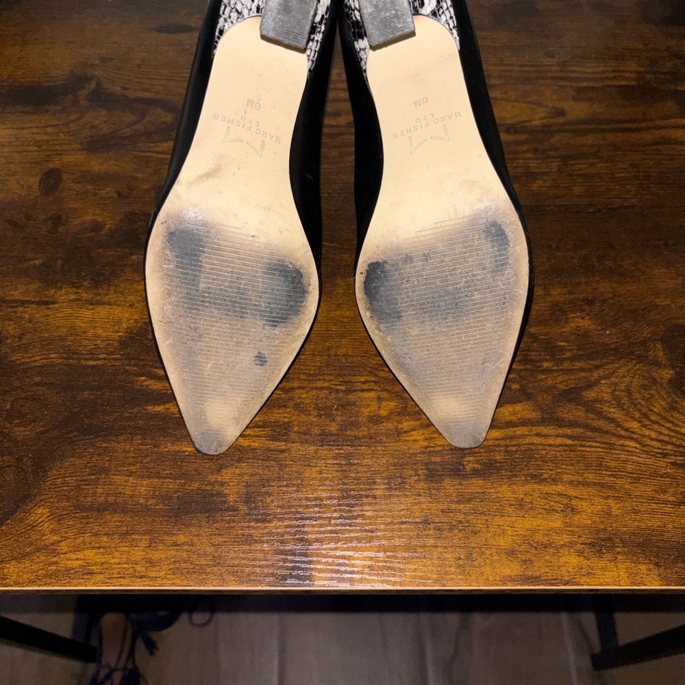 Marc Fisher Booties w/Snakeskin Heel - Picture 7 of 9